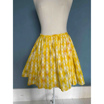 Pre-owned Thierry Colson Mid-length Skirt In Yellow