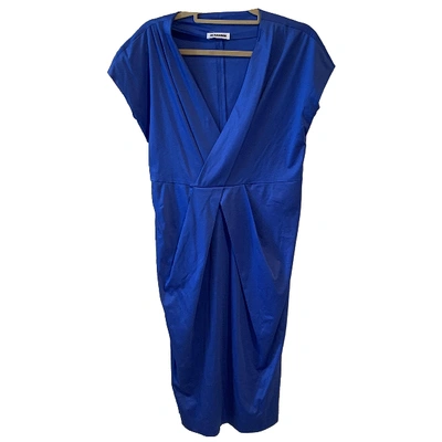 Pre-owned Jil Sander Blue Cotton Dresses