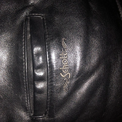 Pre-owned Schott Black Leather Leather Jacket
