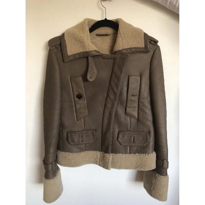 Pre-owned Dior Shearling Leather Jacket In Other