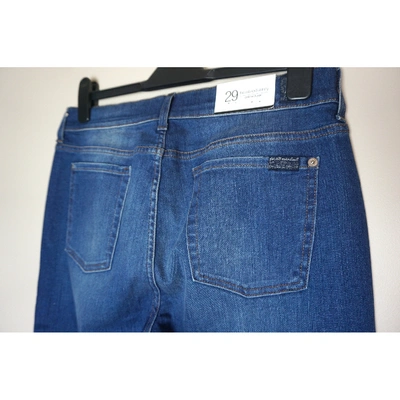 Pre-owned 7 For All Mankind Cotton - Elasthane Jeans