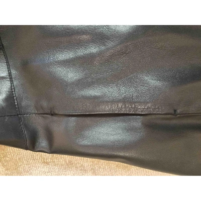 Pre-owned Brioni Leather Coat In Brown