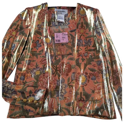 Pre-owned Chanel Silk Short Vest In Metallic