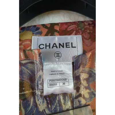 Pre-owned Chanel Silk Short Vest In Metallic