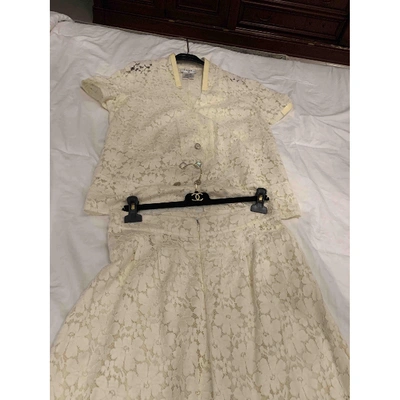 Pre-owned Chanel Lace Shirt In Beige