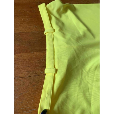 Pre-owned Versace Yellow Trousers