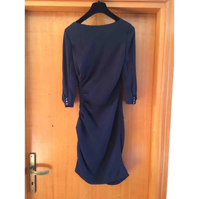 Pre-owned Azzaro Silk Dress In Blue
