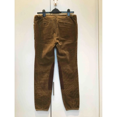 Pre-owned Ralph Lauren Velvet Trousers In Brown