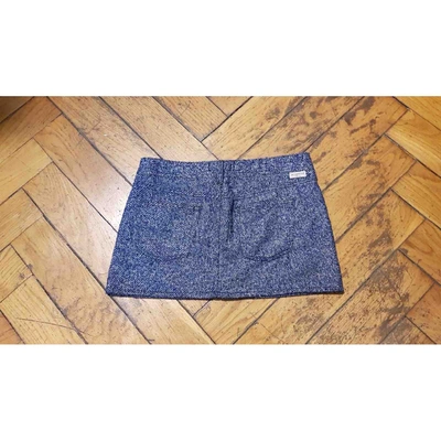 Pre-owned Mauro Grifoni Wool Mini Skirt In Blue