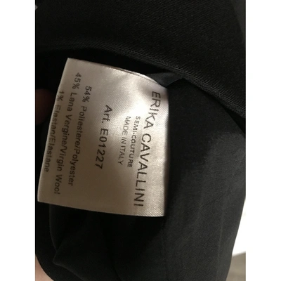 Pre-owned Erika Cavallini Wool Mid-length Dress In Black