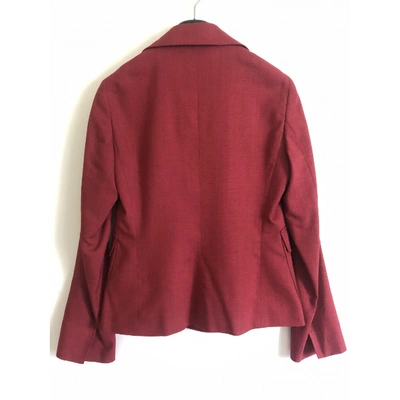 Pre-owned Loro Piana Linen Blazer In Burgundy