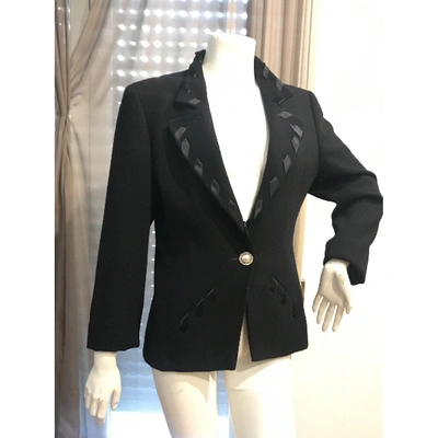 Pre-owned Valentino Wool Blazer In Black