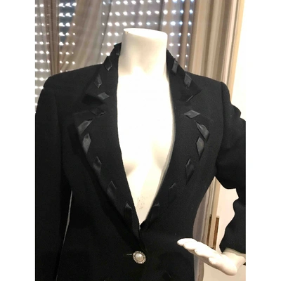 Pre-owned Valentino Wool Blazer In Black