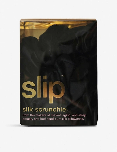 Shop Slip Black Silk Scrunchies Pack Of Three