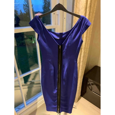 Pre-owned Victoria Beckham Wool Mid-length Dress In Blue