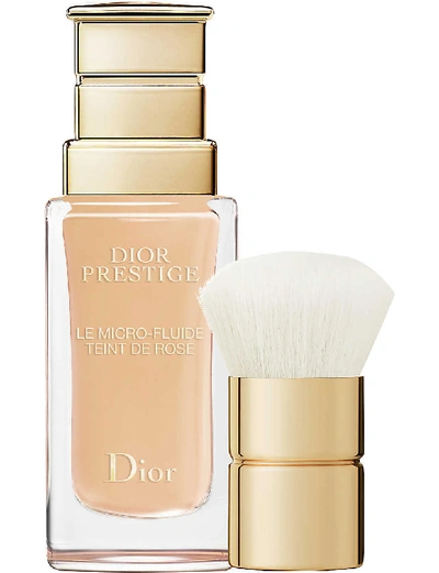 Shop Dior 1w Prestige Le Micro-fluide Teint De Rose Liquid Foundation 30ml