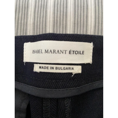 Pre-owned Isabel Marant Étoile Straight Pants In Blue