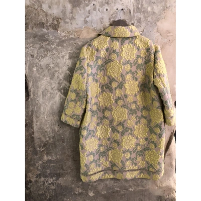 Pre-owned Ermanno Scervino Coat In Yellow
