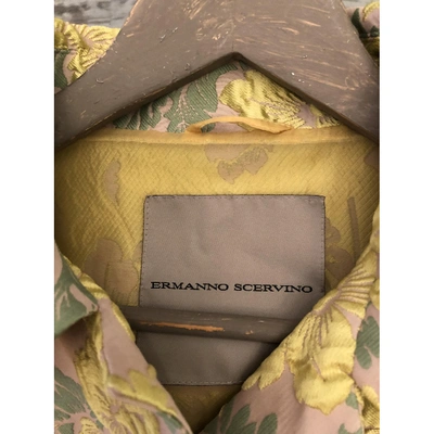 Pre-owned Ermanno Scervino Coat In Yellow