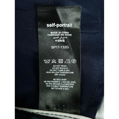 Pre-owned Self-portrait Trousers In Green