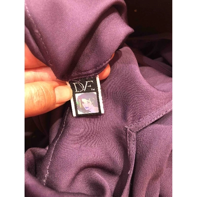 Pre-owned Diane Von Furstenberg Silk Mini Dress In Purple