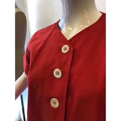 Pre-owned Saint Laurent Linen Blouse In Red