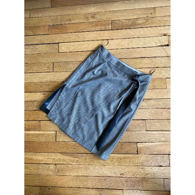 Pre-owned Louis Vuitton Wool Mid-length Skirt In Anthracite