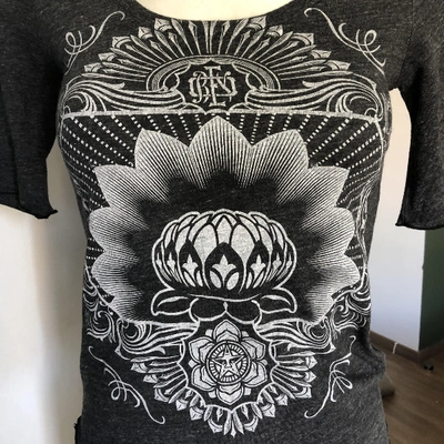 Pre-owned Obey Grey Cotton Top
