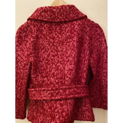 Pre-owned Giambattista Valli Wool Short Vest In Red