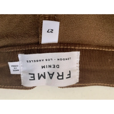 Pre-owned Frame Brown Cotton Jeans