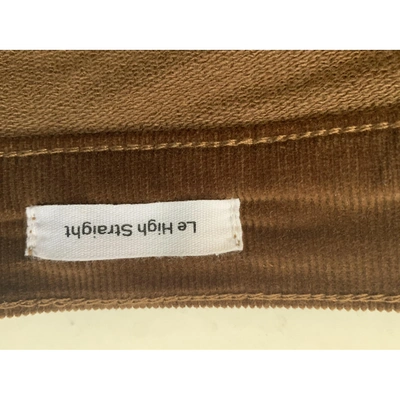 Pre-owned Frame Brown Cotton Jeans