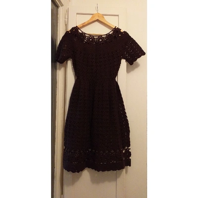 Pre-owned American Retro Wool Mid-length Dress In Brown