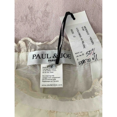 Pre-owned Paul & Joe Lace Mini Dress In Ecru