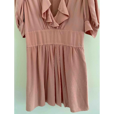 Pre-owned Chloé Silk Mini Dress In Pink