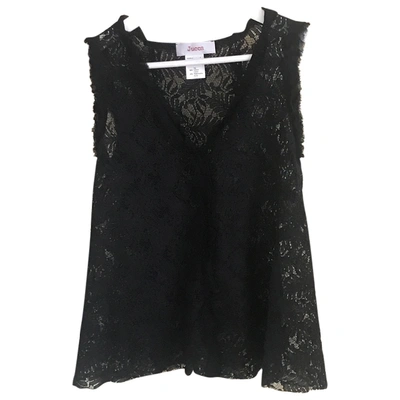 Pre-owned Jucca Lace Vest In Black