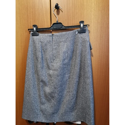 Pre-owned Dondup Wool Skirt In Grey