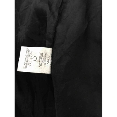 Pre-owned Anna Sui Silk Mini Dress In Black