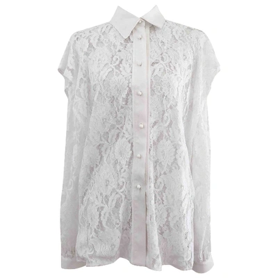 Pre-owned Francesco Scognamiglio Lace Shirt In White