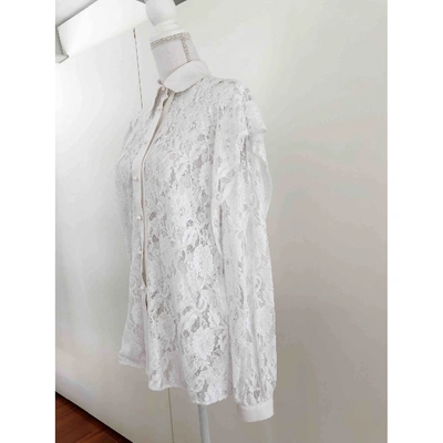 Pre-owned Francesco Scognamiglio Lace Shirt In White