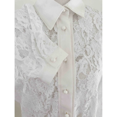 Pre-owned Francesco Scognamiglio Lace Shirt In White