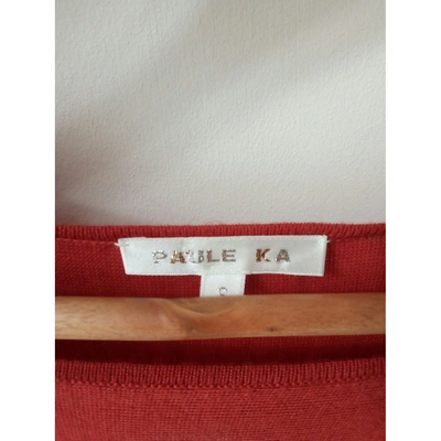 Pre-owned Paule Ka Red Wool Dress