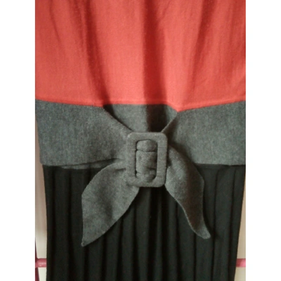 Pre-owned Paule Ka Red Wool Dress