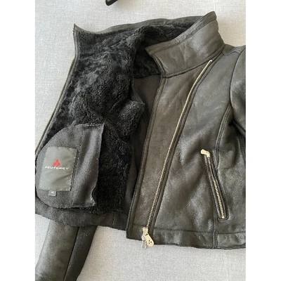 Pre-owned Peuterey Black Shearling Leather Jacket