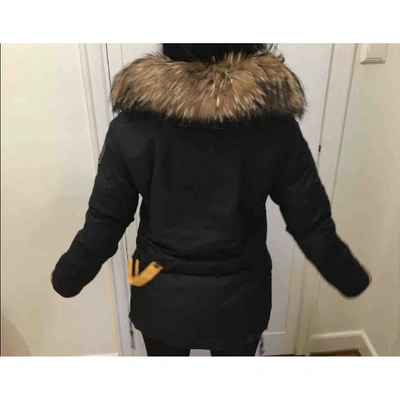 Pre-owned Parajumpers Faux Fur Jacket In Navy