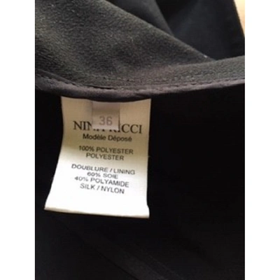 Pre-owned Nina Ricci Trench Coat In Black