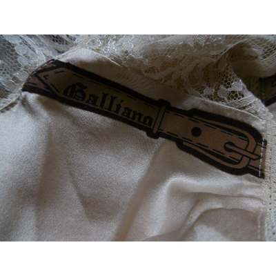 Pre-owned John Galliano Silk Camisole In Beige