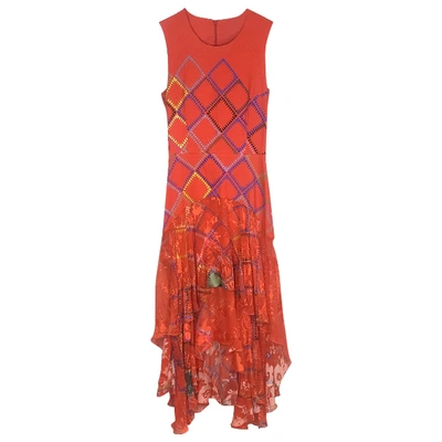 Pre-owned Preen By Thornton Bregazzi Mid-length Dress In Red