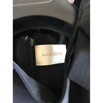 Pre-owned Marchesa Silk Mid-length Dress In Black