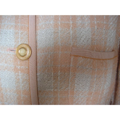 Pre-owned Emanuel Ungaro Wool Suit Jacket In Beige