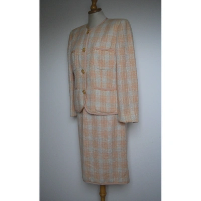 Pre-owned Emanuel Ungaro Wool Suit Jacket In Beige